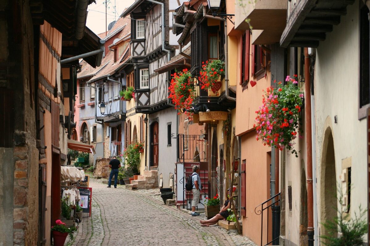 Centro histórico de Eguisheim na França