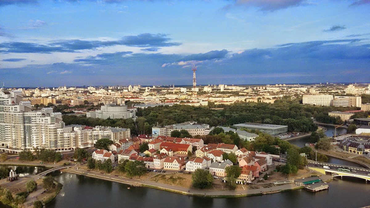 Vista aérea de Minsk