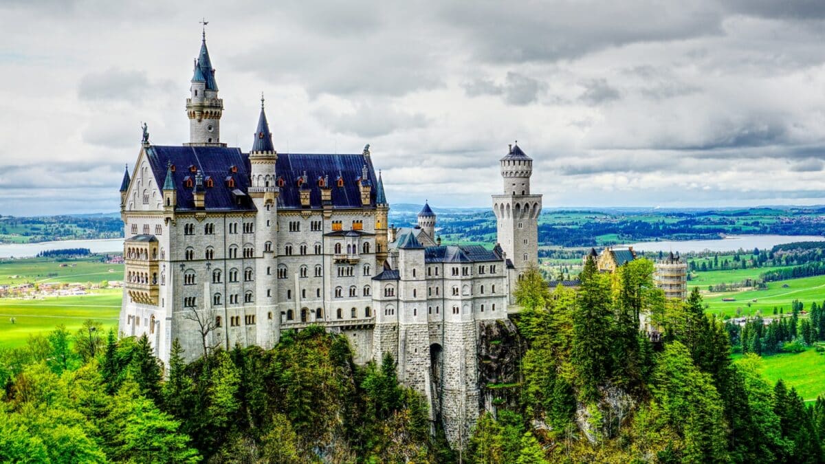 Castelo de Neuschwanstein na Região da Baviera na Alemanha