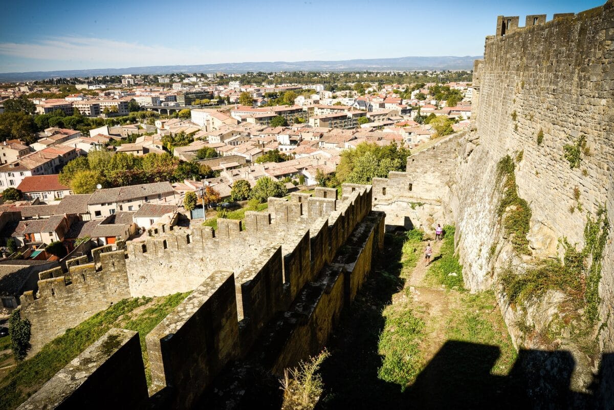 Vista da cidade da Fortaleza de Carcassonne. Foto: michel mi via Pixabay