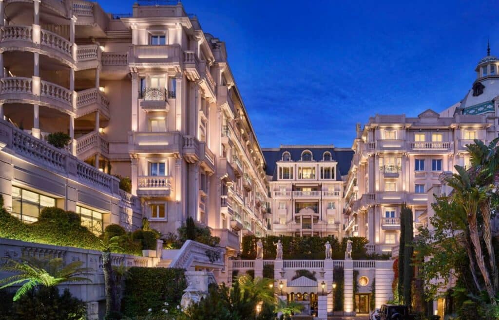 Area externa do Hotel Metropole Monte Carlo em Monaco, na regiao de Côte d'Azur.